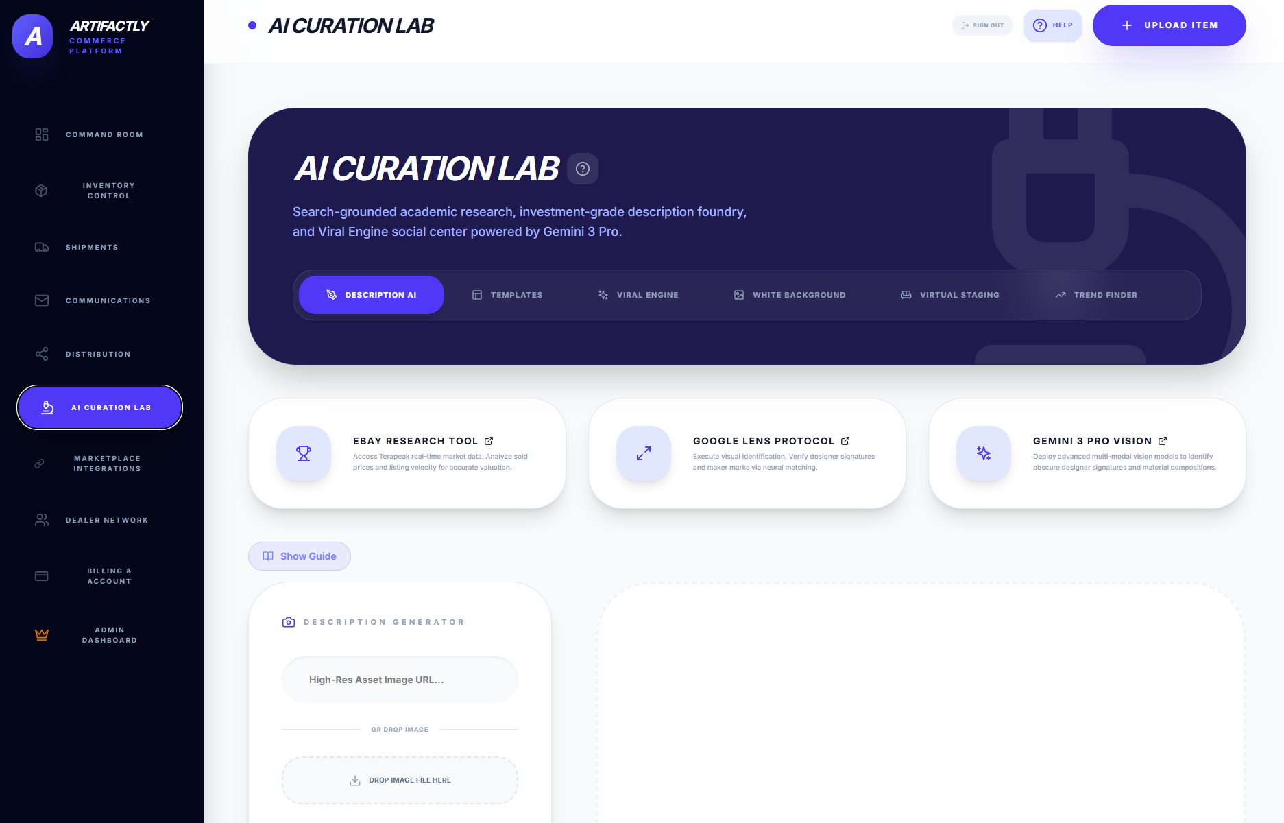 Artifactly AI Curation Lab